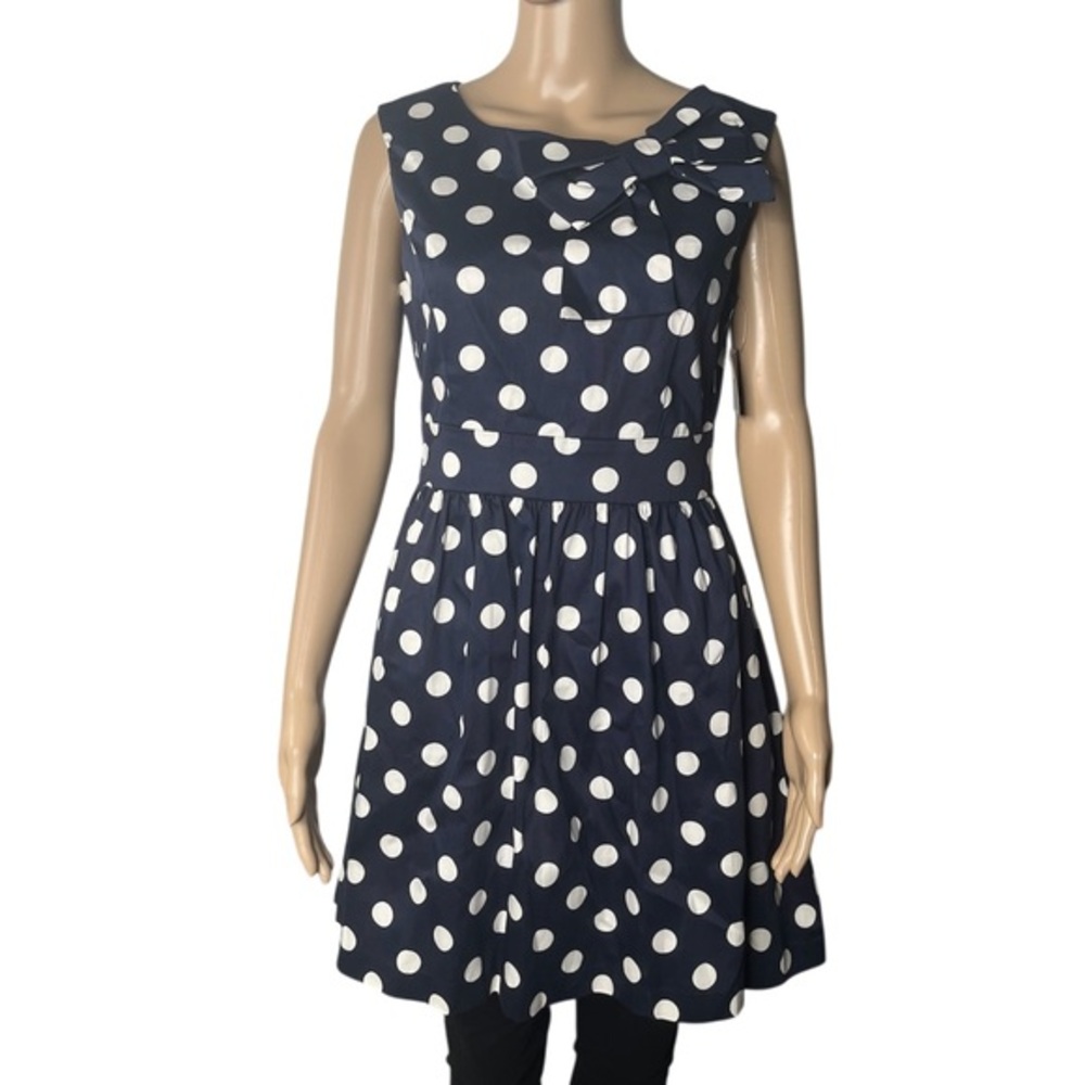 Ixia Polka Dot Sleeveless Dress, NWT